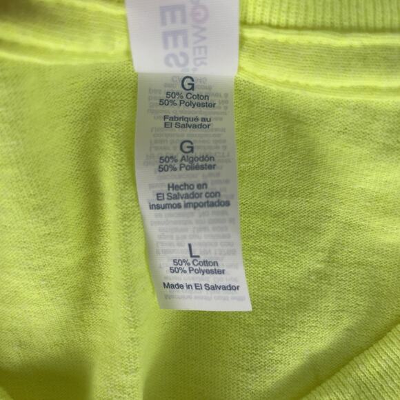 Jerzees Dri-Power Safety Yellow T-shirts Large (Lot of 4) - Picture 5 of 6